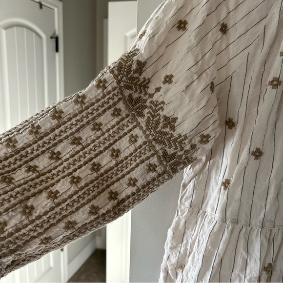 Vintage Johnny Was Workshop Embroidered tan Women's Top Sz xl - Picture 4 of 16